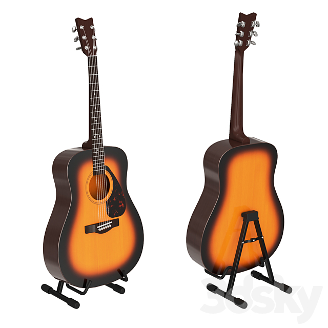 Guitar Yamaha F310 3DS Max Model - thumbnail 4