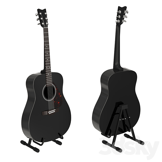 Guitar Yamaha F310 3DS Max Model - thumbnail 5