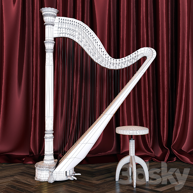 Harp contest 3DSMax File - thumbnail 2