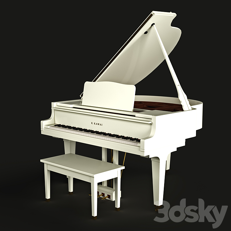 Kawai baby piano 3DS Max - thumbnail 1