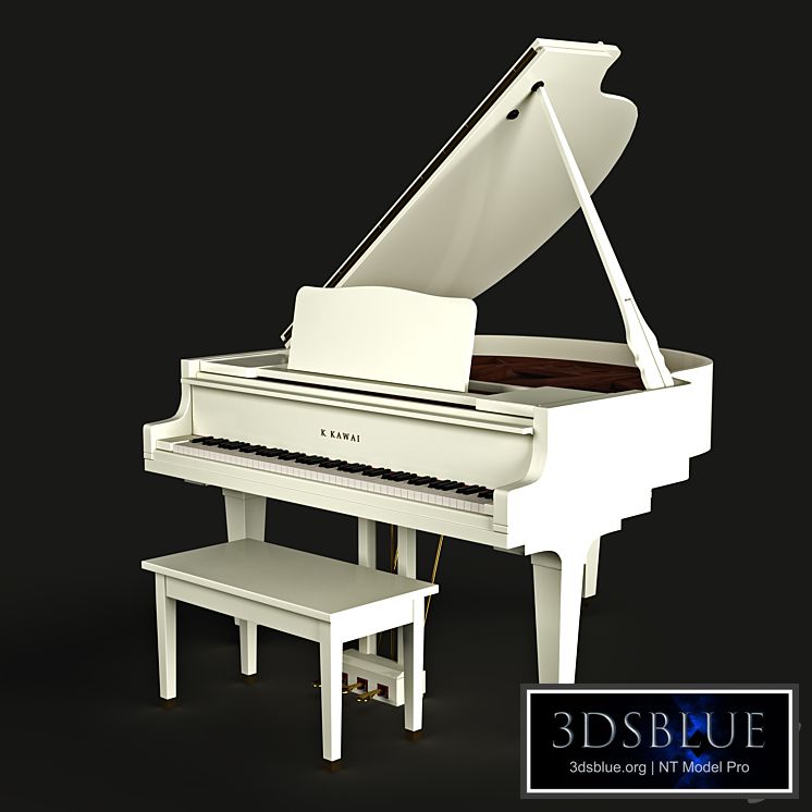 Kawai baby piano 3DS Max - thumbnail 3