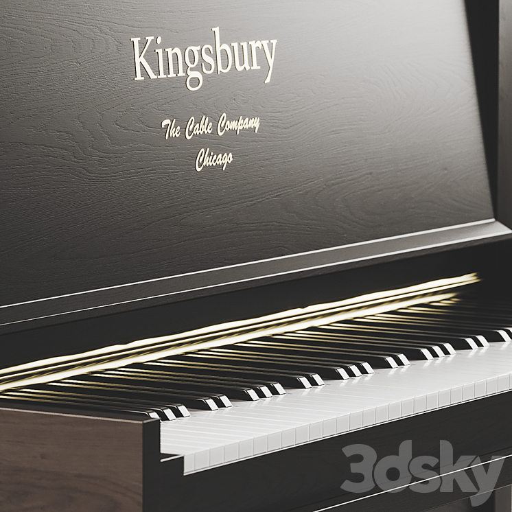 Kingsbury piano set 3DS Max - thumbnail 2