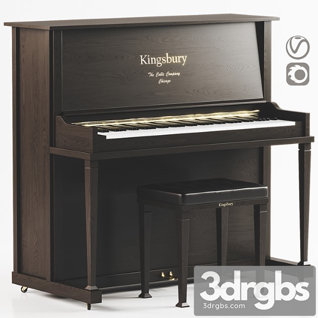 Kingsbury piano set 3dsmax Download - thumbnail 1