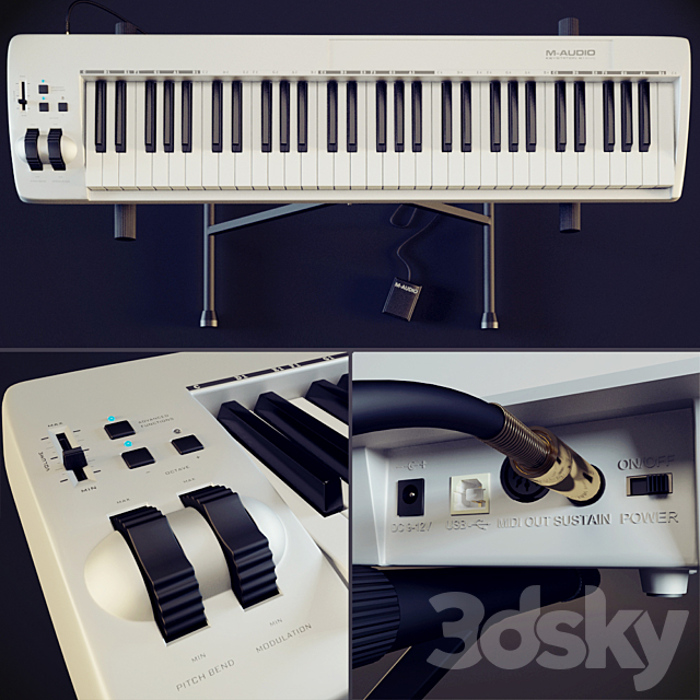 M-Aduio Keystation 61es 3DSMax File - thumbnail 3