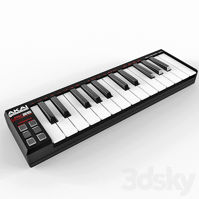 MIDI keys Akai lpk25 3DSMax File - thumbnail 1