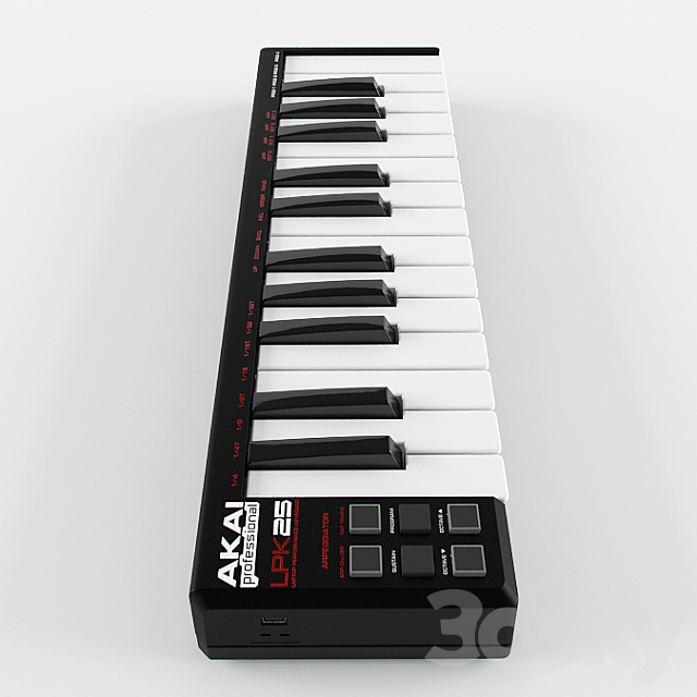 MIDI keys Akai lpk25 3DSMax File - thumbnail 2
