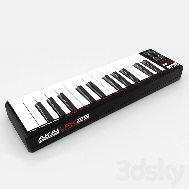 MIDI keys Akai lpk25 3DSMax File - thumbnail 3
