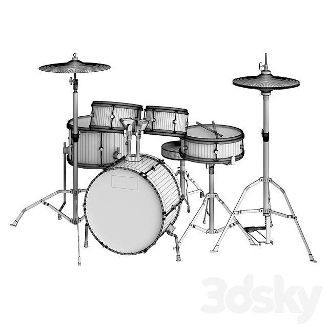Pearl drums 3DSMax File - thumbnail 2