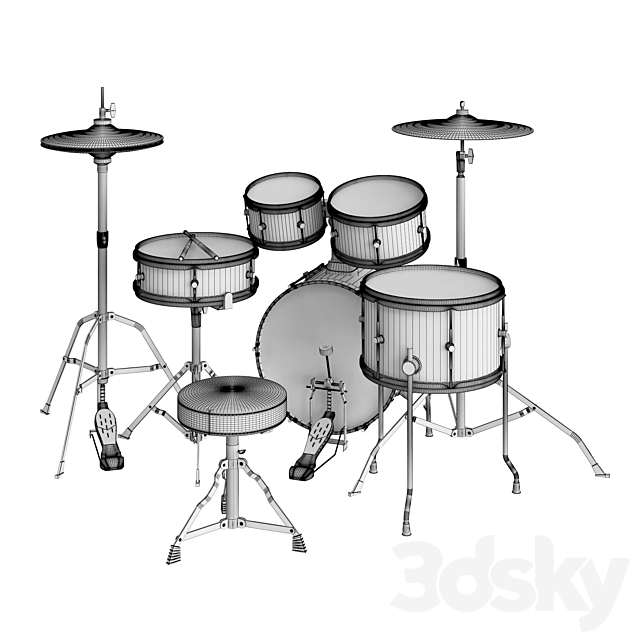 Pearl drums 3DSMax File - thumbnail 3