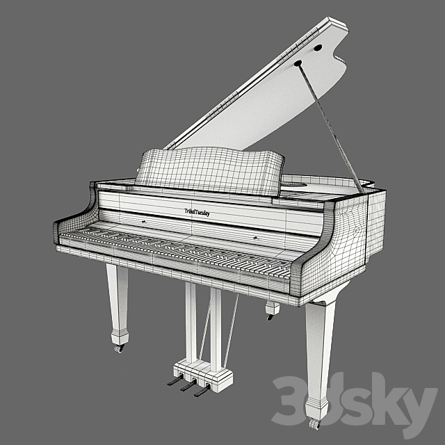 Piano _ Piano 3DS Max Model - thumbnail 2