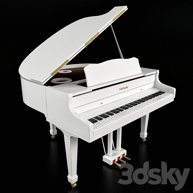 Piano _ Piano 3DS Max Model - thumbnail 3