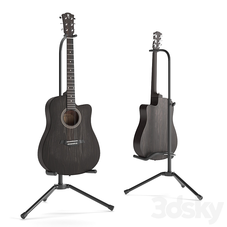 Rockdale Guitar 3DS Max Model - thumbnail 1