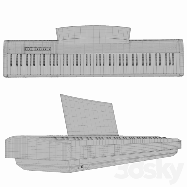 Roland FP-30 Bk 3DS Max Model - thumbnail 3