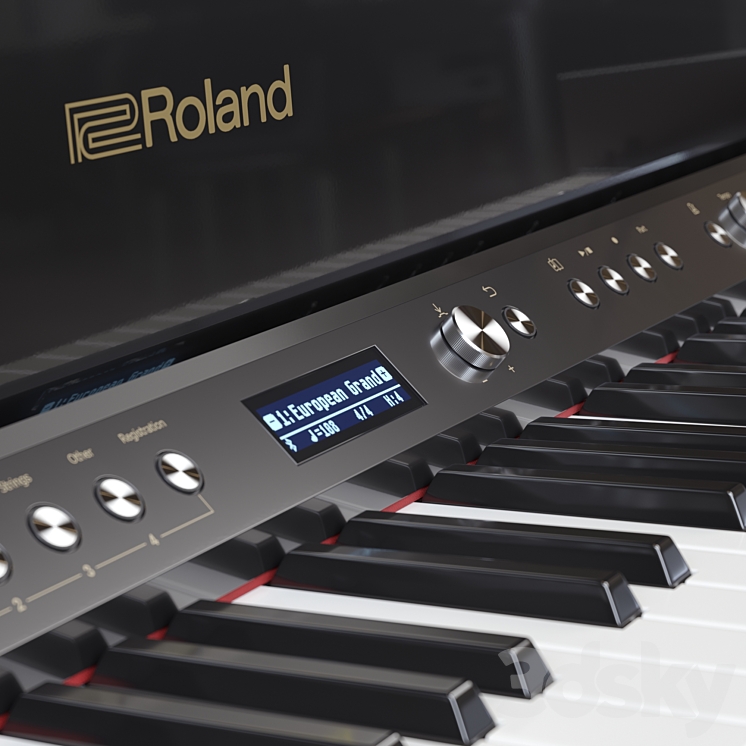 Roland – LX708 & RPB-300BK 3DS Max - thumbnail 2