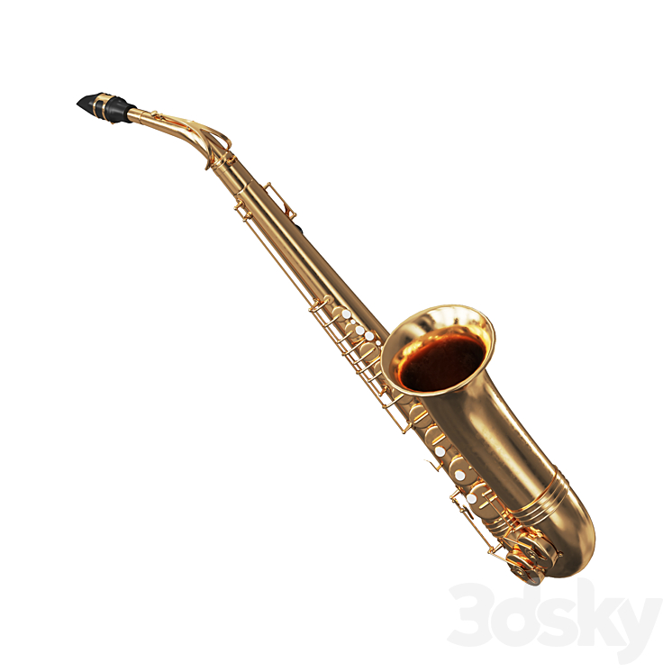 Saxophone 3DS Max Model - thumbnail 2