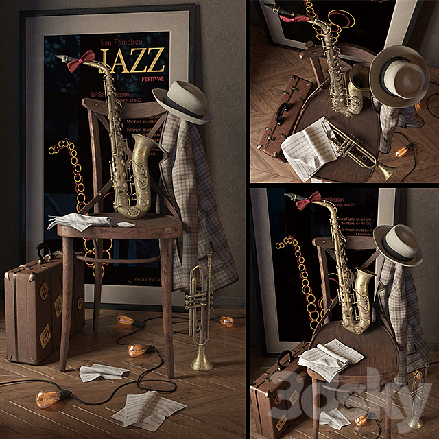 Saxophone 3DSMax File - thumbnail 1