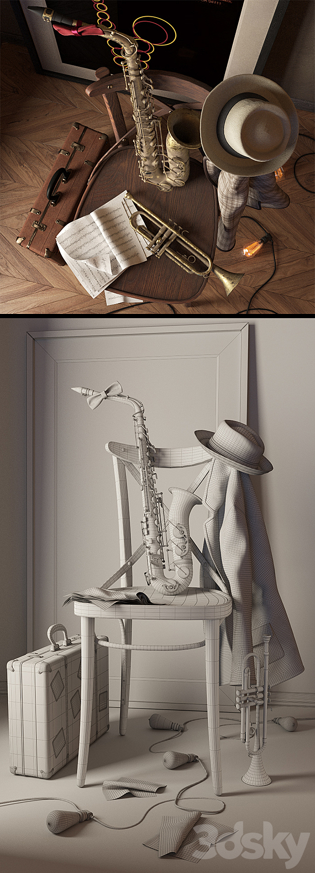 Saxophone 3DSMax File - thumbnail 3