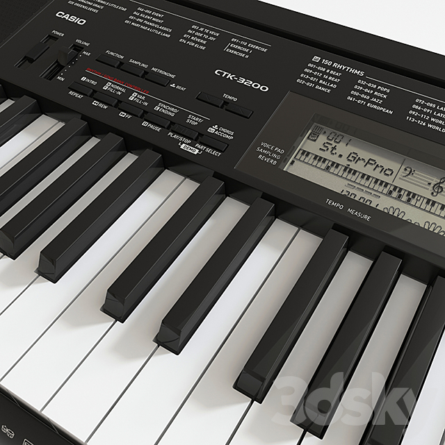 Synthesizer Cassio CTK-3200 3DSMax File - thumbnail 3