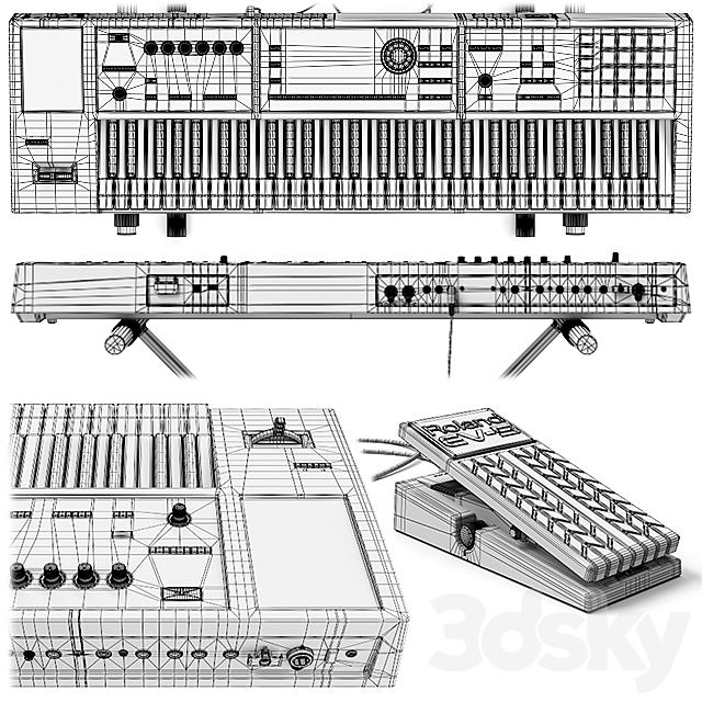 Synthesizer Roland FA-06 3DS Max Model - thumbnail 3