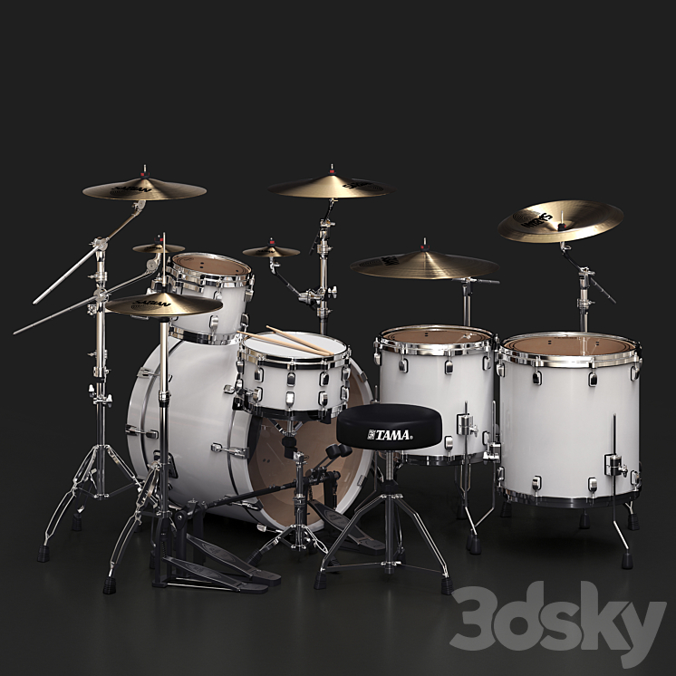 Tama Performer Drum Kit 3DS Max - thumbnail 2