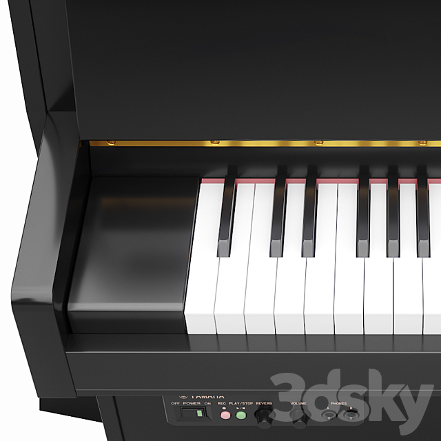 Yamaha b1 SG2 PE Digital Piano 3DS Max Model - thumbnail 3