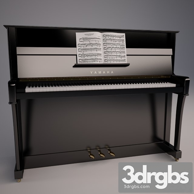 Yamaha B3 Upright Piano 3dsmax Download - thumbnail 1