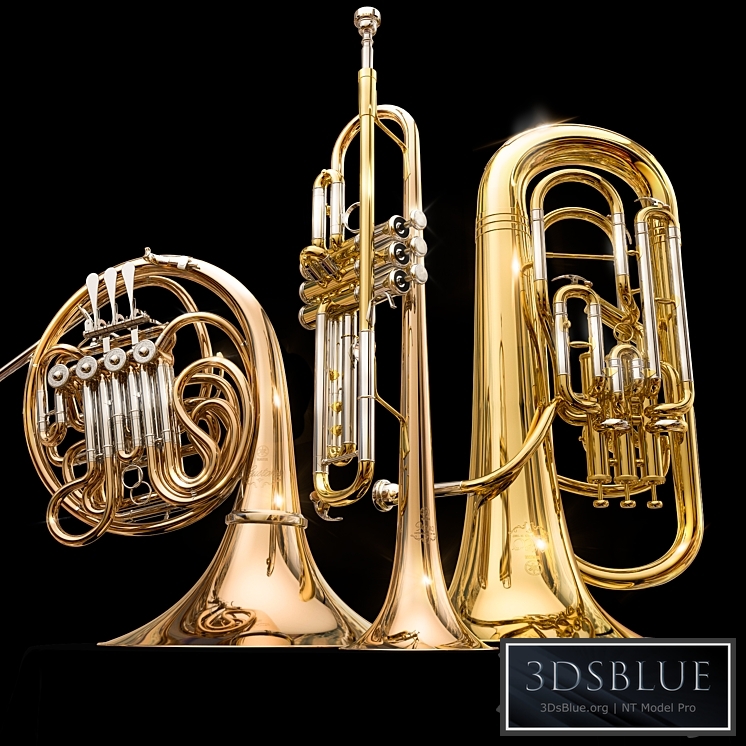 Yamaha brass instruments 3DS Max - thumbnail 3