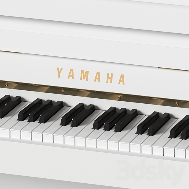 YAMAHA JU109 PE white 3ds Max - thumbnail 2