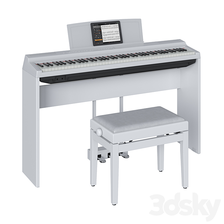 Yamaha P-125 3DS Max Model - thumbnail 2