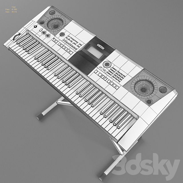 Yamaha psr-e 413 3DSMax File - thumbnail 3