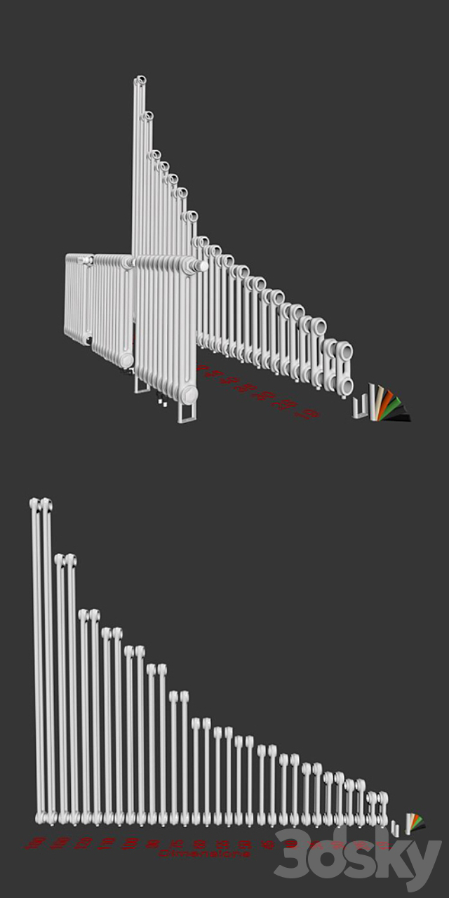 Arbonia Radiators set (Adouble-tube) 3DSMax File - thumbnail 3