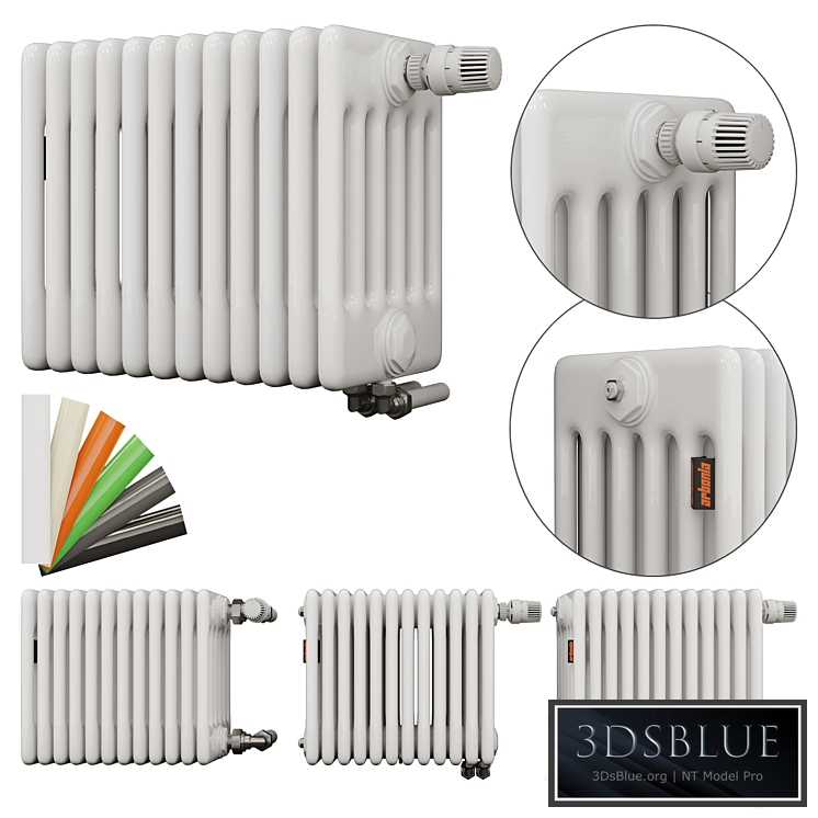 Arbonia Radiators set (six-pipe) 3DS Max - thumbnail 3