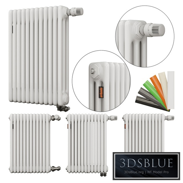 Arbonia Radiators set (three-tube) 3DS Max - thumbnail 3