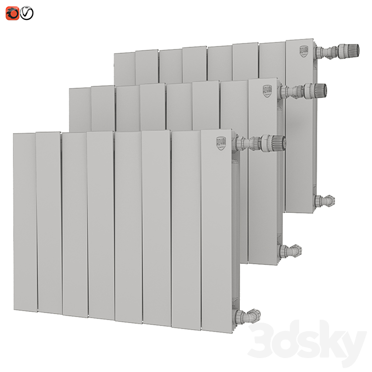 Bimetal radiator PIANOFORTE 3DS Max - thumbnail 2