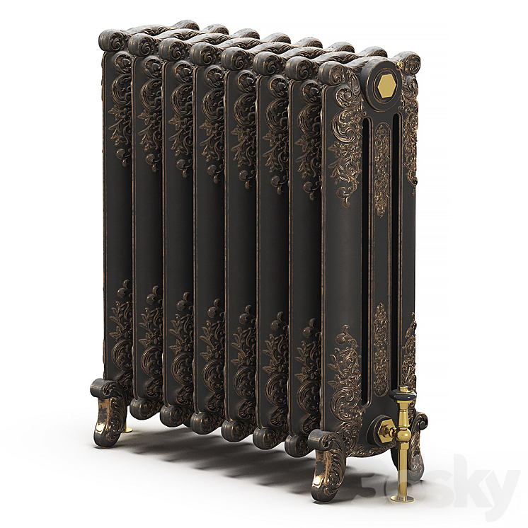 Cast iron radiator 3DS Max - thumbnail 1