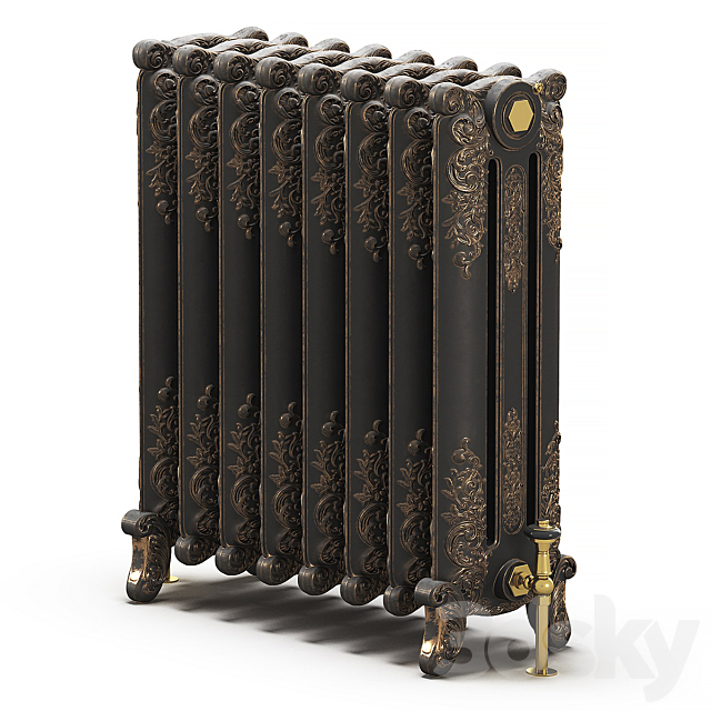 Cast iron radiator 3DSMax File - thumbnail 1