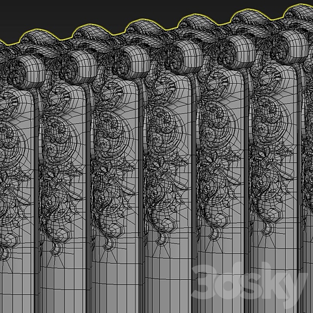 Cast iron radiator 3DSMax File - thumbnail 3