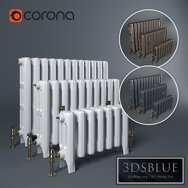 Castrads Cast Iron Radiators 3DS Max - thumbnail 3