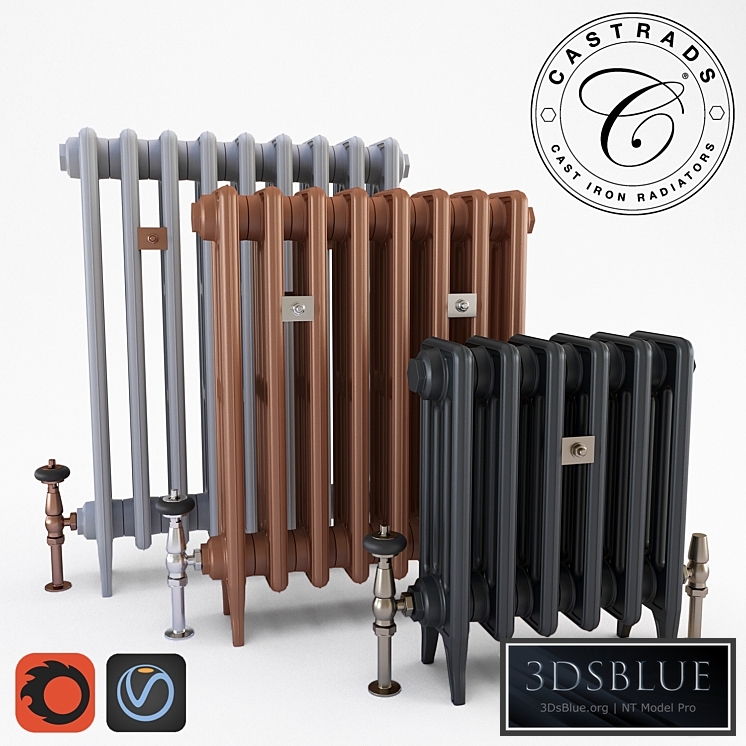 Castrads Cast Iron Radiators 3DS Max - thumbnail 3