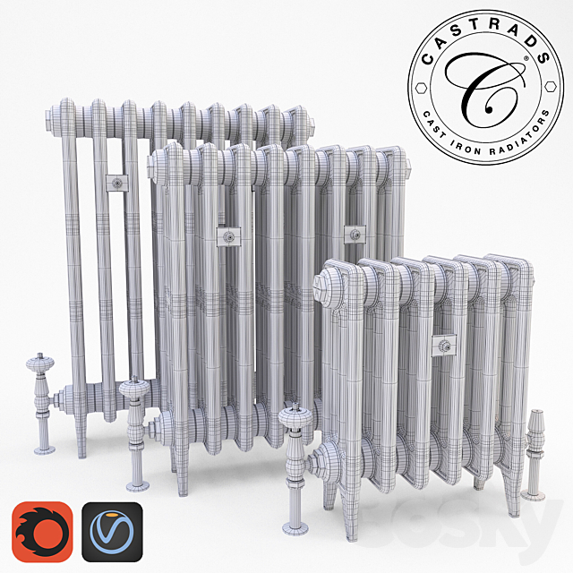 Castrads Cast Iron Radiators 3DSMax File - thumbnail 3