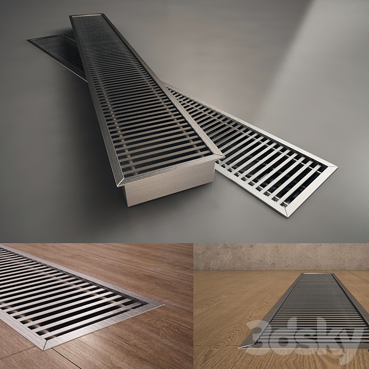 Convector is embedded in the floor 3DS Max - thumbnail 1