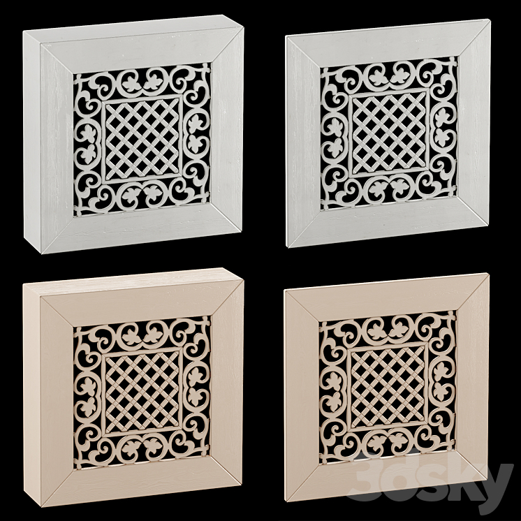 Decorative box and panel 3DS Max - thumbnail 1