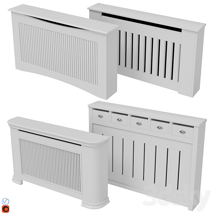 Decorative radiator screen set_010 3DS Max - thumbnail 1