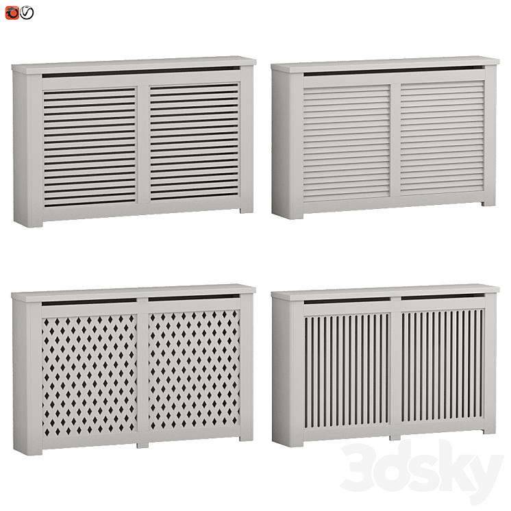 Decorative radiator screen set_03 3DS Max - thumbnail 1