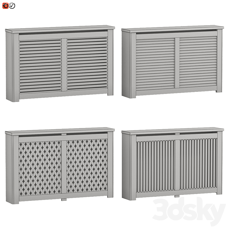 Decorative radiator screen set_03 3DS Max - thumbnail 2