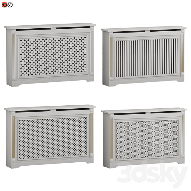 Decorative radiator screen set_04 3DS Max Model - thumbnail 1