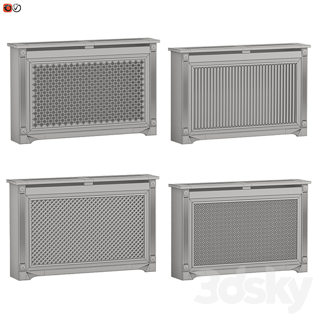 Decorative radiator screen set_04 3DS Max Model - thumbnail 2