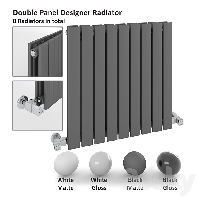 Double Panel Radiator – Milano Alpha Radiator 3ds Max - thumbnail 1