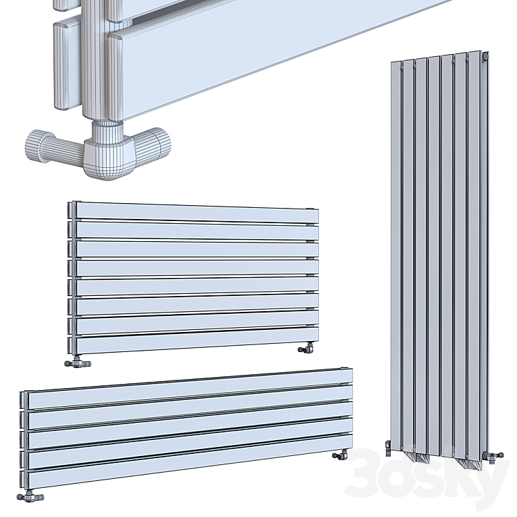 Heating radiator Ideale Vittoria 3DS Max Model - thumbnail 2