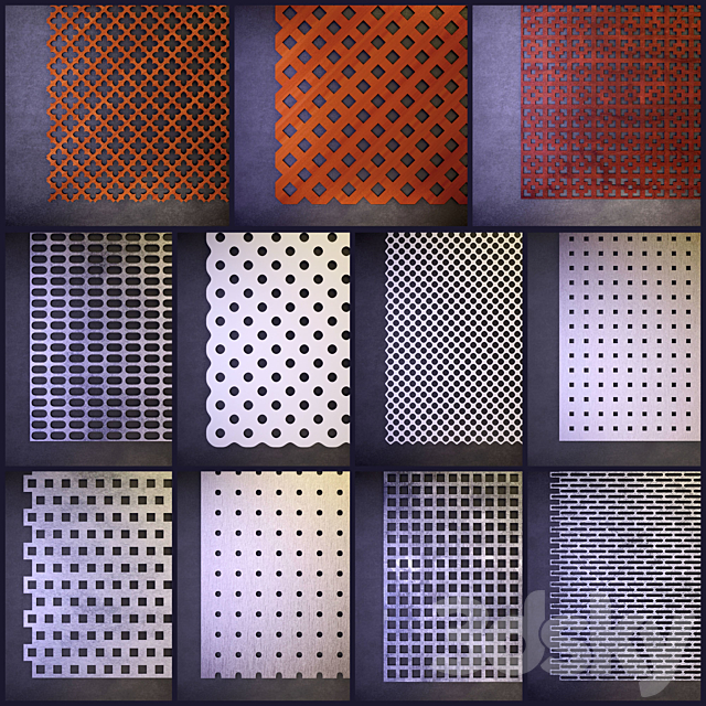 Perforated panel 3DSMax File - thumbnail 1